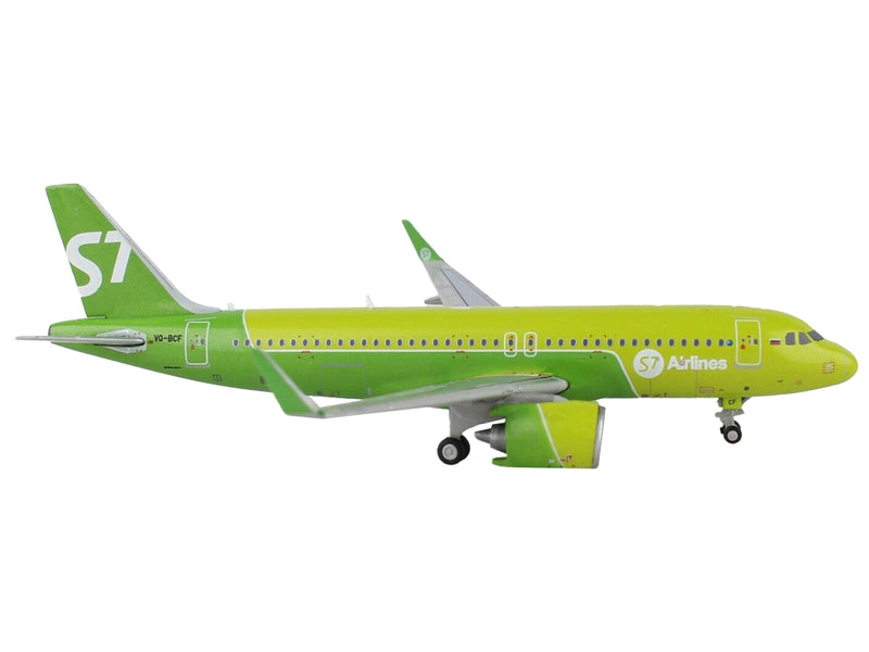 Airbus A320neo Commercial Aircraft "S7 Airlines" Green 1/400 Diecast Model Airplane by GeminiJets