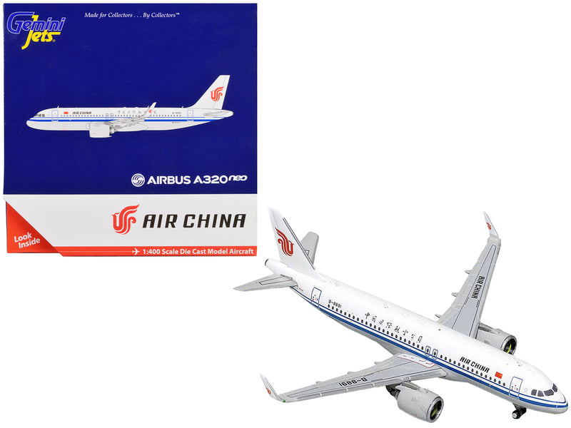 Airbus A320neo Commercial Aircraft "Air China" White with Blue Stripes 1/400 Diecast Model Airplane by GeminiJets