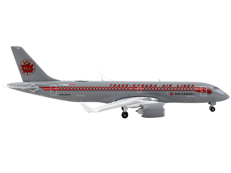 Airbus A220-300 Commercial Aircraft "Trans-Canada Air Lines - Air Canada" Gray with Red Stripes 1/400 Diecast Model Airplane by GeminiJets