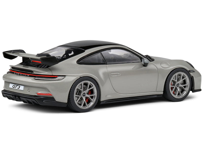 Porsche 911 (992) GT3 Chalk Gray with Black Top 1/43 Diecast Model Car by Solido