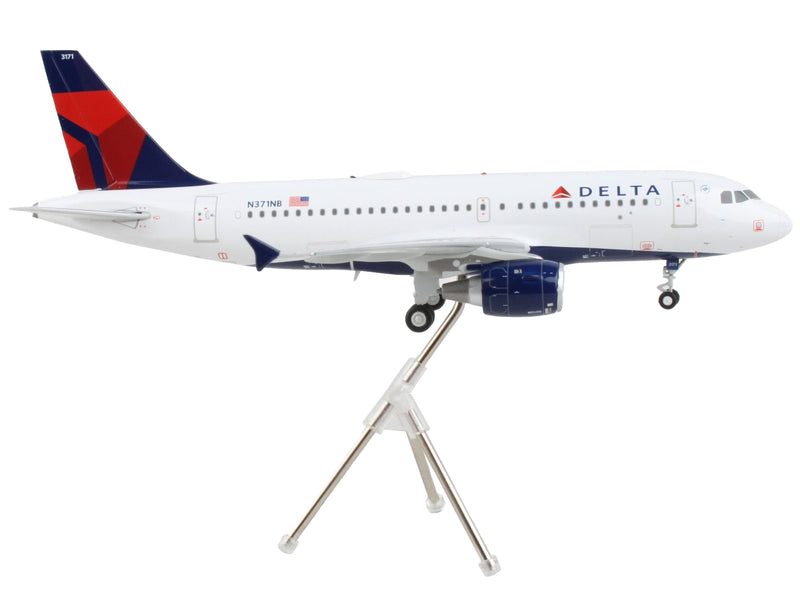 Airbus A319 Commercial Aircraft "Delta Air Lines" White with Red and Blue Tail "Gemini 200" Series 1/200 Diecast Model Airplane by GeminiJets