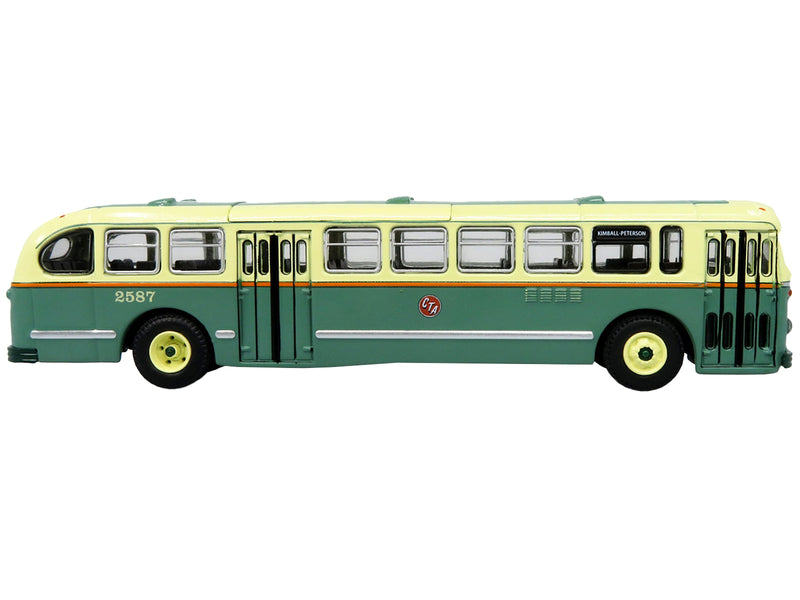 1952 CCF-Brill CD-44 Transit Bus CTA (Chicago Transit Authority) Chicago Surface Lines "Kimball-Peterson" "Vintage Bus & Motorcoach Collection" 1/87 (HO) Diecast Model by Iconic Replicas