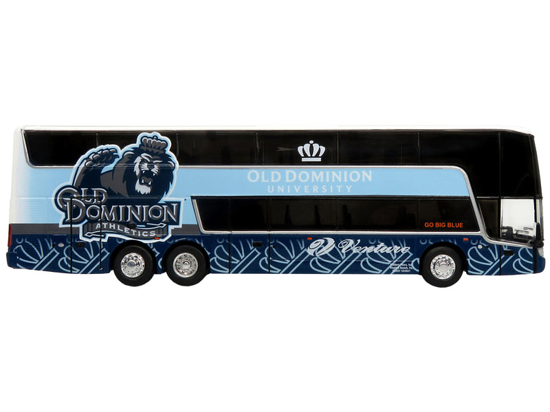 Van Hool TDX Double Decker Coach Bus "Old Dominion University - Venture Tours" "Go Big Blue" "The Bus & Motorcoach Collection" Limited Edition to 504 pieces Worldwide 1/87 (HO) Diecast Model by Iconic Replicas