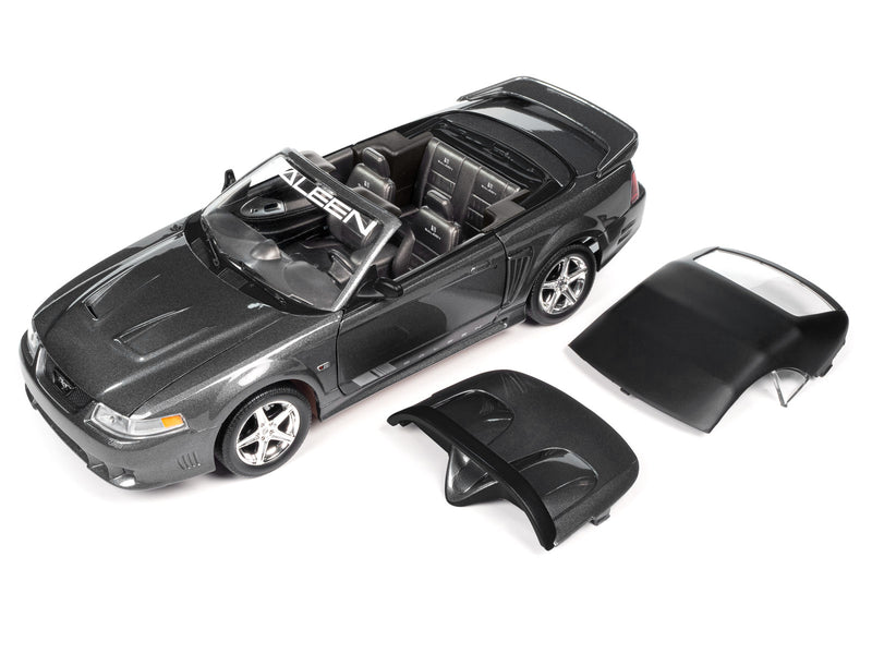 2003 Ford Mustang Saleen S281 SC Speedster Dark Shadow Gray Metallic "American Muscle" Series 1/18 Diecast Model Car by Auto World
