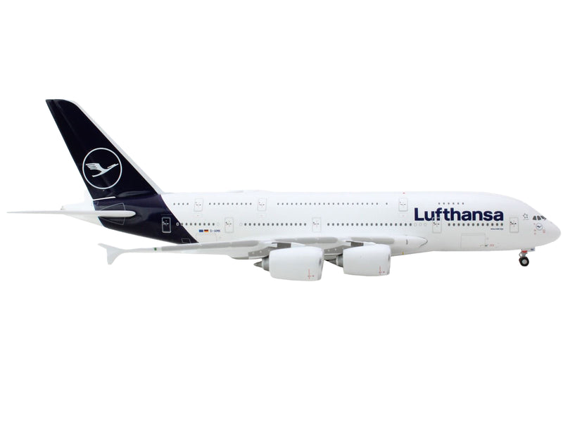 Airbus A380 Commercial Aircraft "Lufthansa" White with Blue Tail 1/400 Diecast Model Airplane by GeminiJets