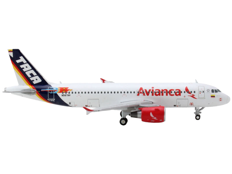 Airbus A320 Commercial Aircraft "Avianca Airlines" White with Tail Stripes 1/400 Diecast Model Airplane by GeminiJets