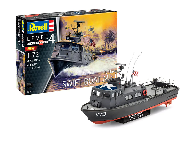 Level 4 Model Kit US Navy Swift Boat Mk.I 1/72 Scale Model by Revell