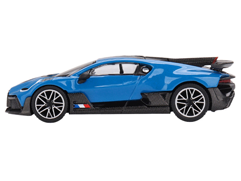 Bugatti Divo Blu Bugatti Blue with Carbon Top Limited Edition to 3600 pieces Worldwide 1/64 Diecast Model Car by True Scale Miniatures