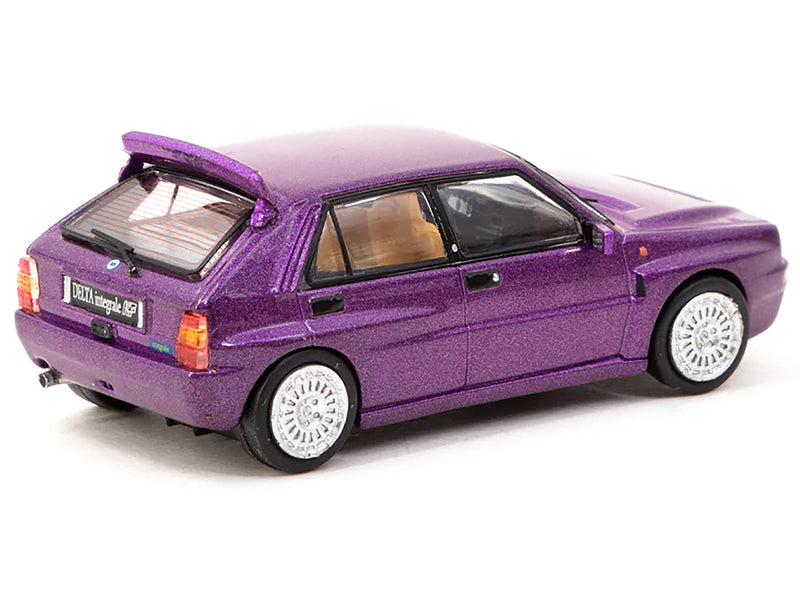 Lancia Delta HF Integrale Viola Purple Metallic "Road64" Series 1/64 Diecast Model by Tarmac Works