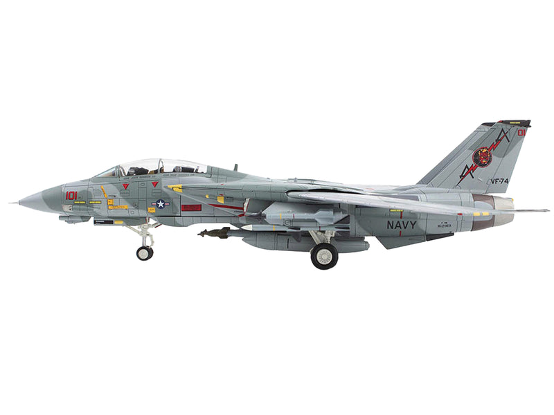 Grumman F-14B Tomcat Fighter Aircraft "VF-74 'Be-Devilers'" (1994) United States Navy "Air Power Series" 1/72 Diecast Model by Hobby Master