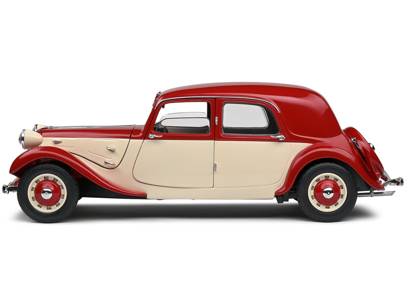 1937 Citroen Traction 7 Red and Beige 1/18 Diecast Model Car by Solido