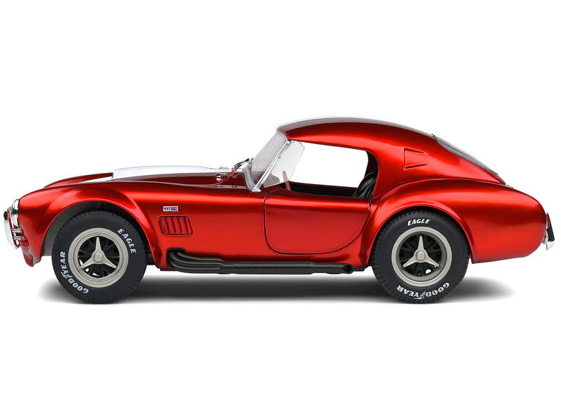 1965 Shelby Cobra 427 MKII Red Metallic with White Stripes 1/18 Diecast Model Car by Solido