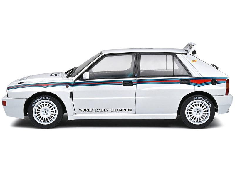1992 Lancia Delta HF Integrale Evo 1 Martini 6 White with Blue and Red Stripes "World Rally Champion - Martini Racing" 1/18 Diecast Model Car by Solido