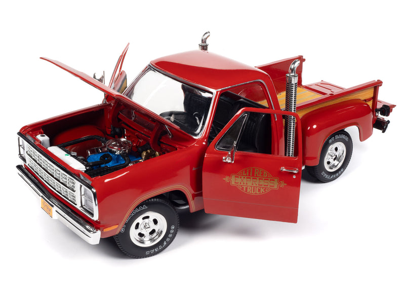 1979 Dodge Adventurer 150 Pickup Truck Canyon Red "Li’l Red Express" 1/18 Diecast Model Car by Auto World