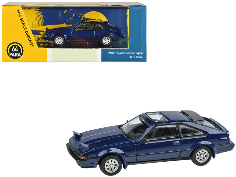 1984 Toyota Celica Supra XX Dark Blue Metallic with Sunroof 1/64 Diecast Model Car by Paragon Models