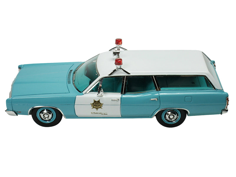 1970 Ford Galaxie Station Wagon Light Blue and White with Light Blue Interior "Las Vegas Police Department" Limited Edition to 180 pieces Worldwide1/43 Model Car by Goldvarg Collection