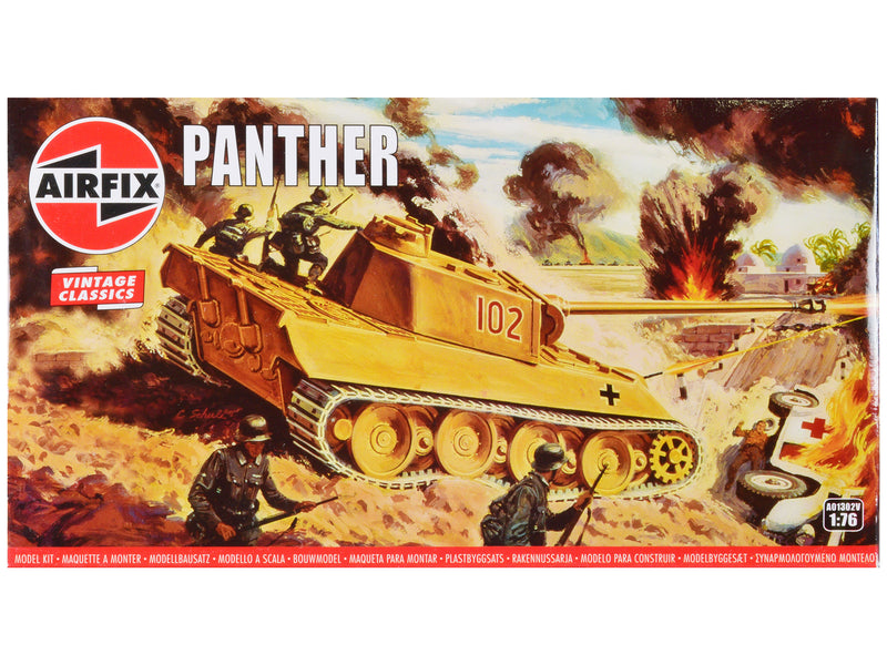 Skill 2 Model Kit German Panther Tank 1/76 Plastic Model Kit by Airfix