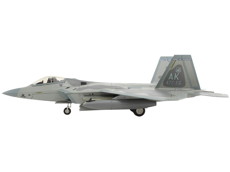 Lockheed F-22A Raptor Stealth Aircraft "07-4147 Spirit of Tuskegee Elmendorf AFB" (2013) United States Air Force "Air Power Series" 1/72 Diecast Model by Hobby Master