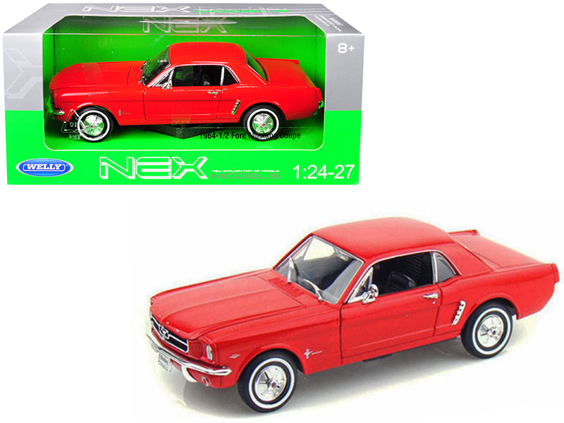 1964 1/2 Ford Mustang Coupe Hardtop Red 1/24 Diecast Model Car by Welly