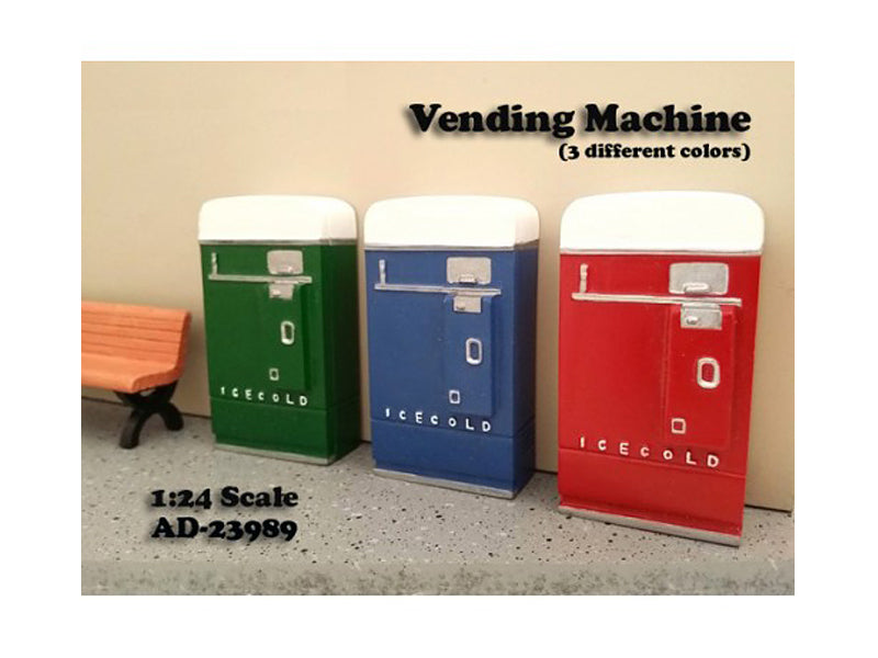 1 Piece Vending Machine Accessory Diorama Green For 1:24 Scale Models by American Diorama