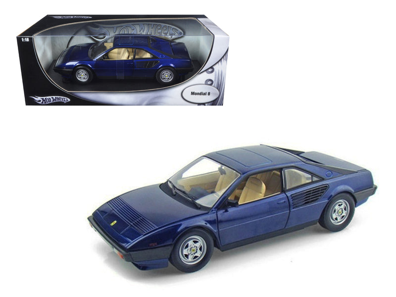 Ferrari Mondial 8 Blue 1/18 Diecast Model Car by Hot Wheels