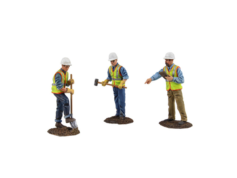 Diecast Metal Construction Figures 3pc Set