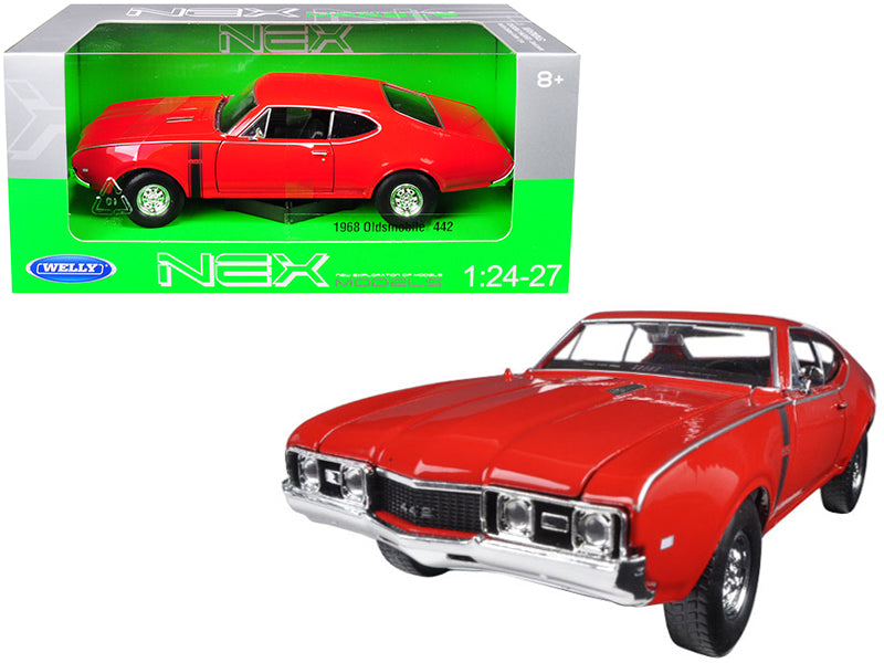 1968 Oldsmobile 442 Red 1/24-1/27 Diecast Model Car by Welly
