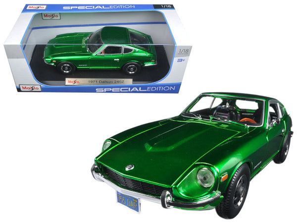 1971 Datsun 240z Green 1/18 Diecast Model Car by Maisto