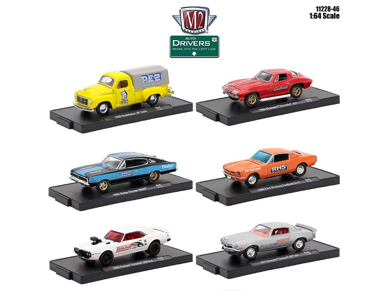 Drivers 6 Cars Set Release 46 In Blister Packs 1/64 Diecast Model Cars by M2 Machines