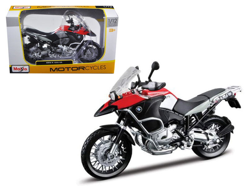 BMW R 1200 GS Red and Black 1/12 Diecast Motorcycle Model by Maisto