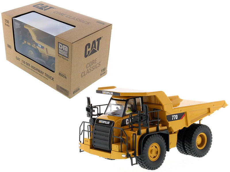 CAT Caterpillar 770 Off Highway Dump Truck with Operator "Core Classics Series" 1/50 Diecast Model by Diecast Masters