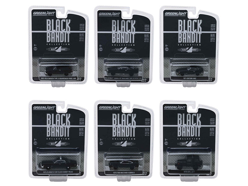 Black Bandit Series 20, Set of 6 Cars 1/64 Diecast Models by Greenlight