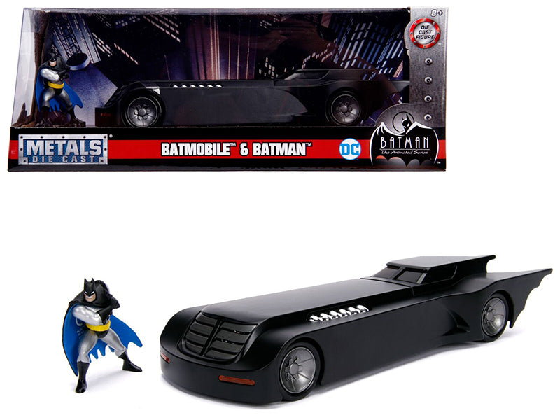 Batmobile with Batman Diecast Figure "Animated Series" DC Comics Series 1/24 Diecast Model Car by Jada