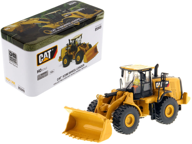 CAT Caterpillar 972M Wheel Loader with Operator "High Line" Series 1/87 (HO) Scale Diecast Model by Diecast Masters
