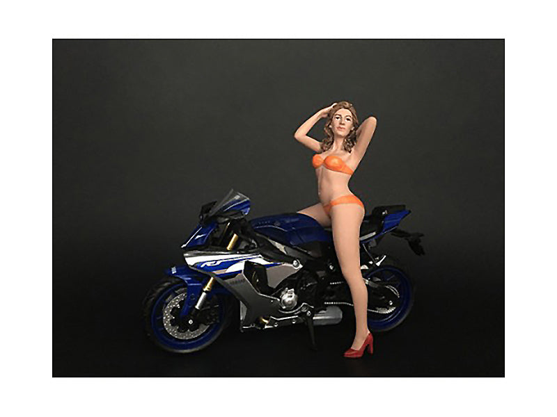 Hot Bike Model Cindy Figurine for 1/12 Scale Motorcycle Models by American Diorama