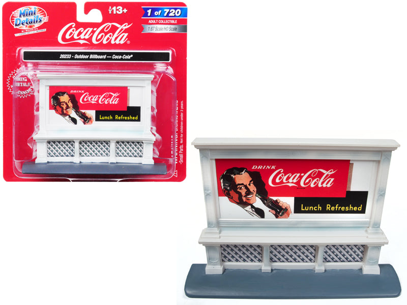 Outdoor Billboard "Coca Cola" for 1/87 (HO) Scale Models by Classic Metal Works