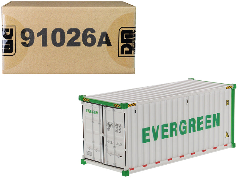 20' Refrigerated Sea Container "EverGreen" White "Transport Series" 1/50 Model by Diecast Masters