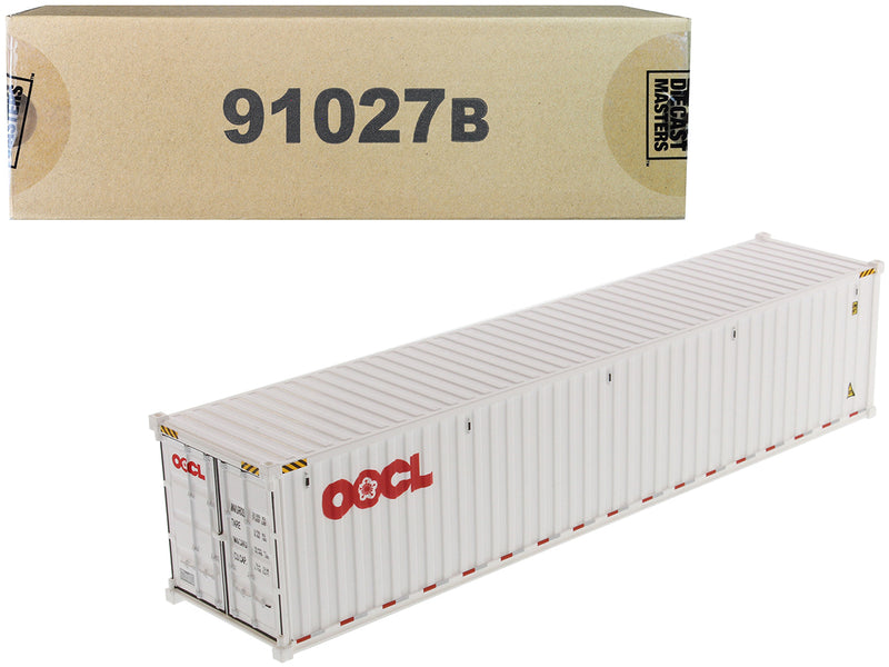 40' Dry Goods Sea Container "OOCL" White "Transport Series" 1/50 Model by Diecast Masters