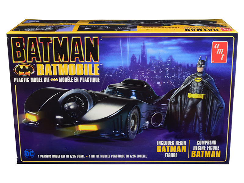 Skill 2 Model Kit Batmobile with Resin Batman Figurine "Batman" (1989)  1/25 Scale Model by AMT