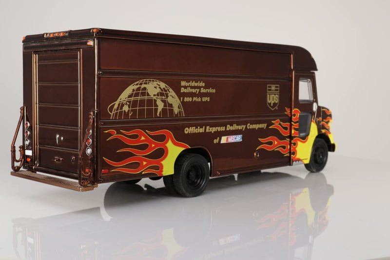 Racecar Model 2001 UPS Flame Van/ Color Chrome 1 od 4,008 1/24 Scale diecast Model car-Collectible Display Racing Memorabilia-Limited Supply-Premium Metal Construction