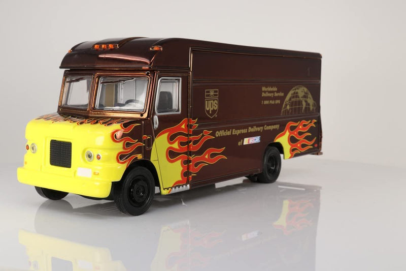 Racecar Model 2001 UPS Flame Van/ Color Chrome 1 od 4,008 1/24 Scale diecast Model car-Collectible Display Racing Memorabilia-Limited Supply-Premium Metal Construction